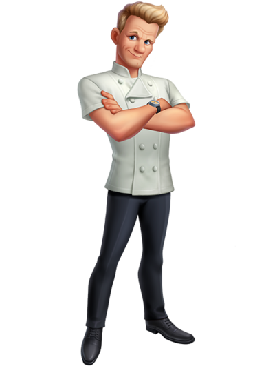 Cartoon Gordon Ramsey with arms folded