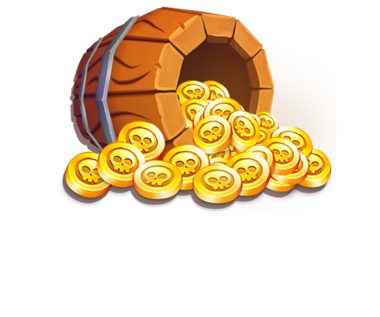 A barrel full of gold coins